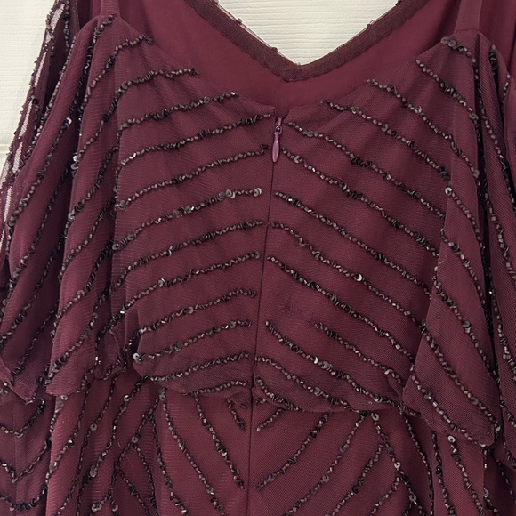 Adrianna Papell Fully Beaded Blouson Gown - Picture 7 of 10